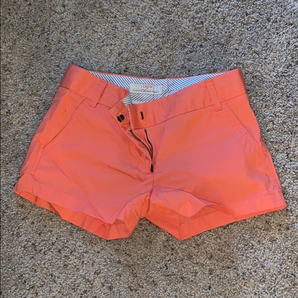 J crew chino shorts coral - size 0